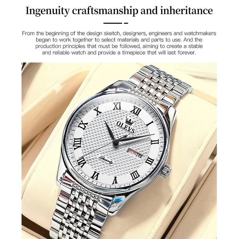 Waterproof Quartz Watch for Men - Multifunctional Business