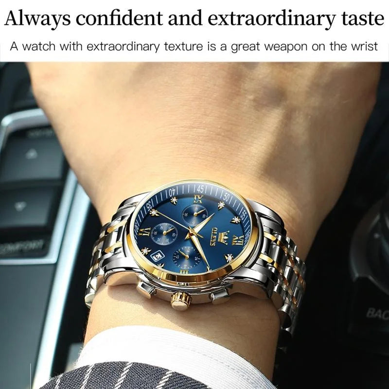 Waterproof Quartz Watch for Men - Multifunctional Business