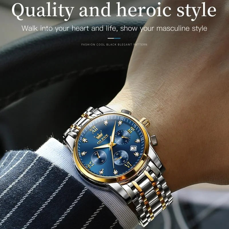 Waterproof Quartz Watch for Men - Multifunctional Business