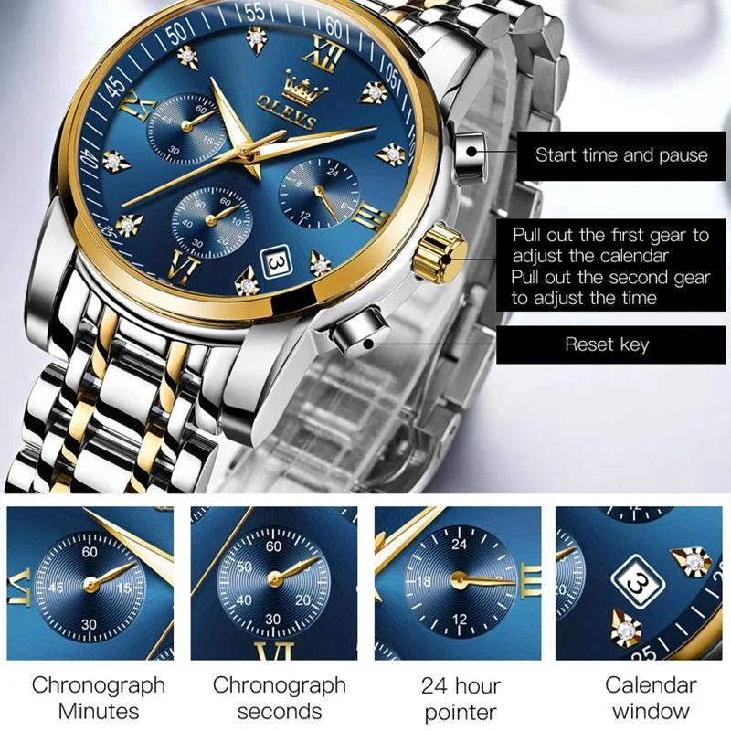 Waterproof Quartz Watch for Men - Multifunctional Business