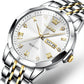 Waterproof Quartz Watch for Men with Luminous Dial - White