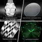 Waterproof Quartz Watch for Men with Luminous Dial - White