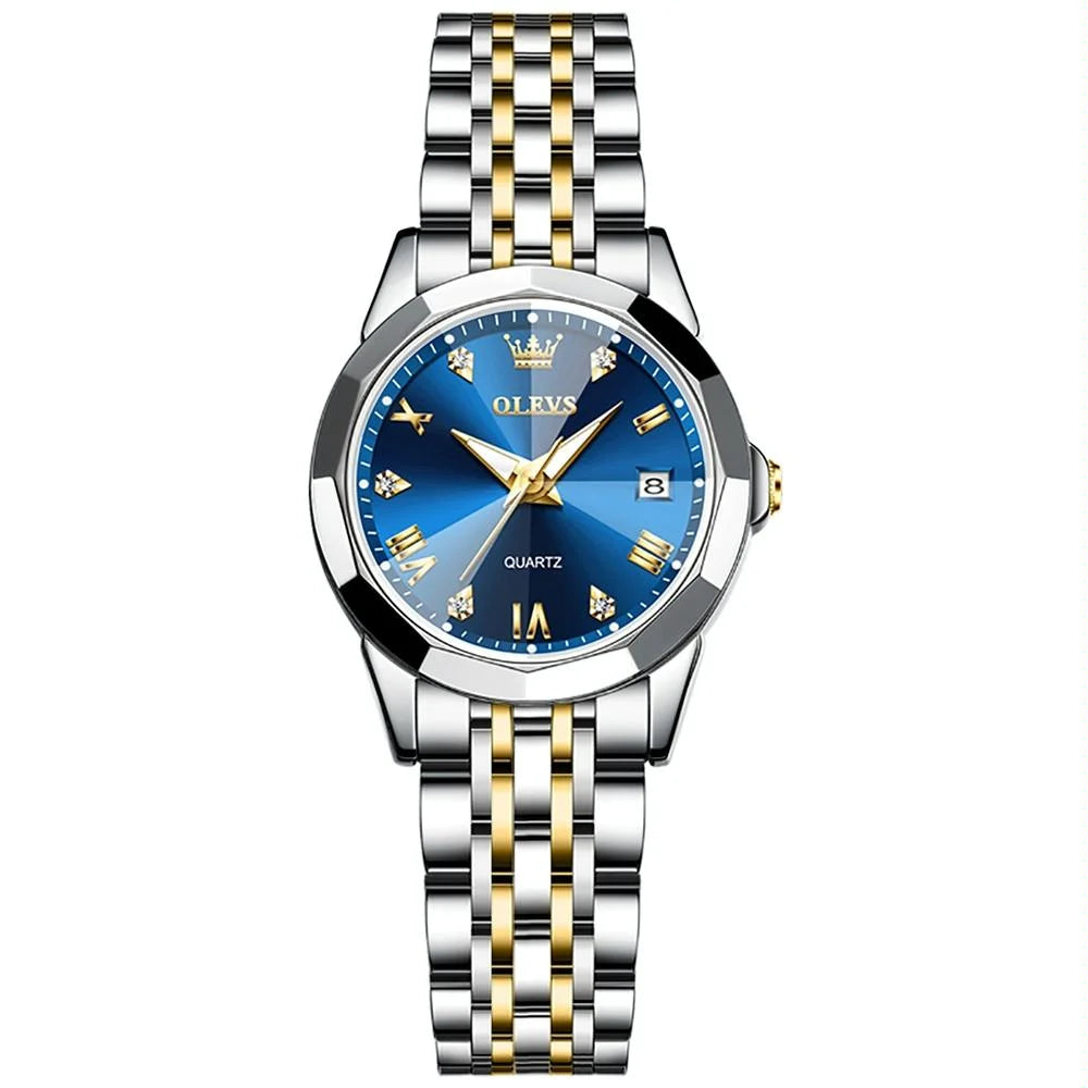 Waterproof Quartz Watch with Butterfly Buckle for Women