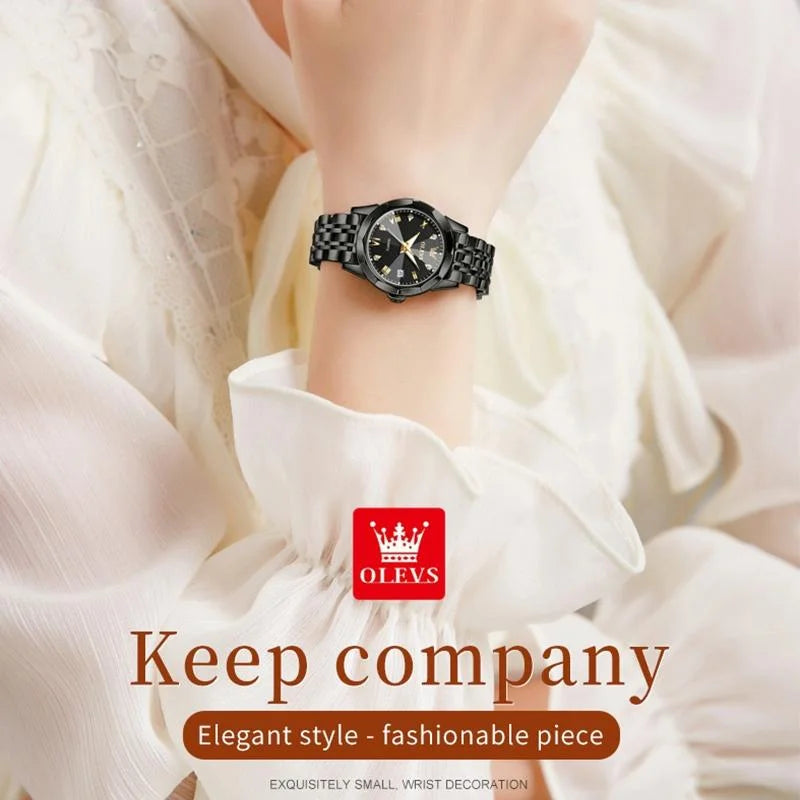 Waterproof Quartz Watch with Butterfly Buckle for Women