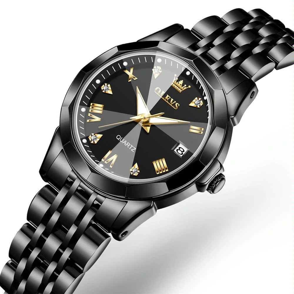 Waterproof Quartz Watch with Butterfly Buckle for Women