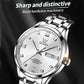 Waterproof Quartz Watch with Diamond Roman Scale for Men