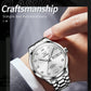 Waterproof Quartz Watch with Diamond Roman Scale for Men
