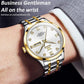 Waterproof Quartz Watch with Diamond Roman Scale for Men