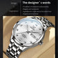 Waterproof Quartz Watch with Diamond Roman Scale for Men