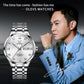 Waterproof Quartz Watch with Diamond Roman Scale for Men