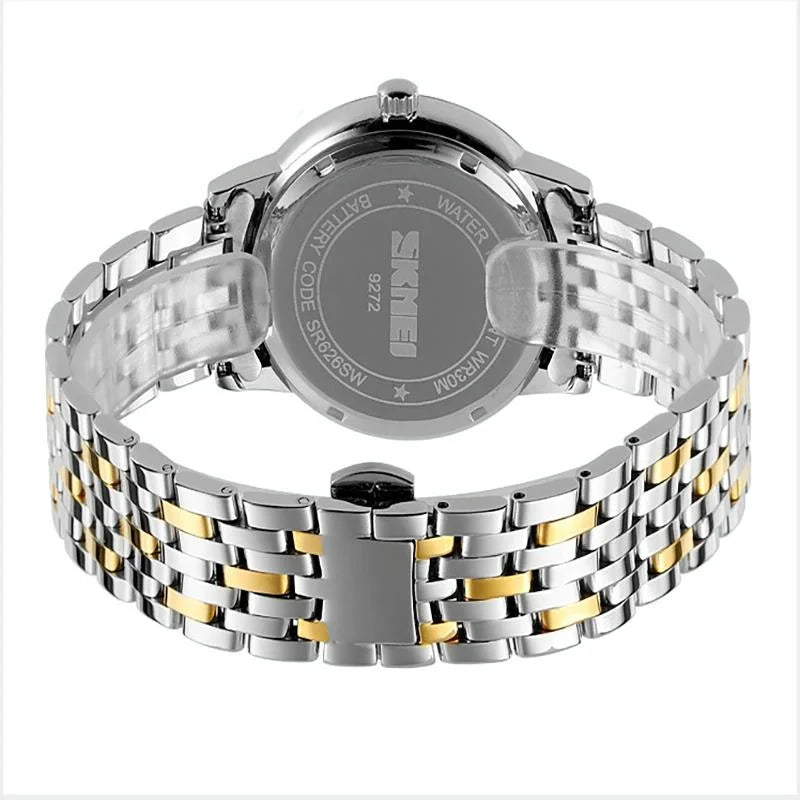 Waterproof Quartz Watch with Stainless Steel Buckle for Men
