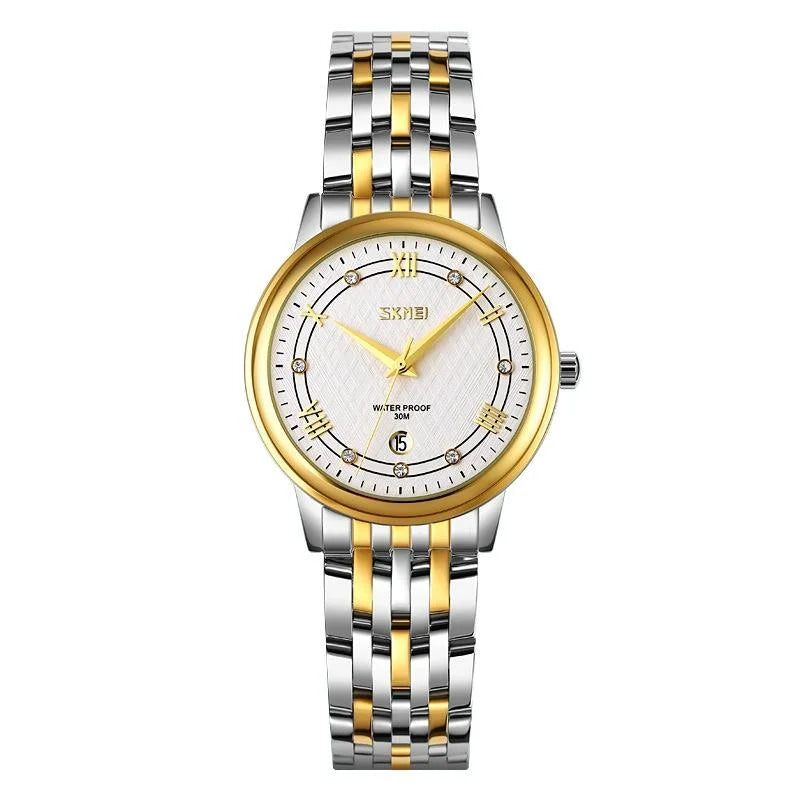 Waterproof Quartz Watch with Stainless Steel Buckle Strap