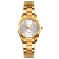 Waterproof Quartz Women Watch with Rhinestone Steel Strap