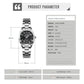 Waterproof Quartz Women Watch with Rhinestone Steel Strap
