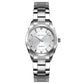 Waterproof Quartz Women Watch with Rhinestone Steel Strap