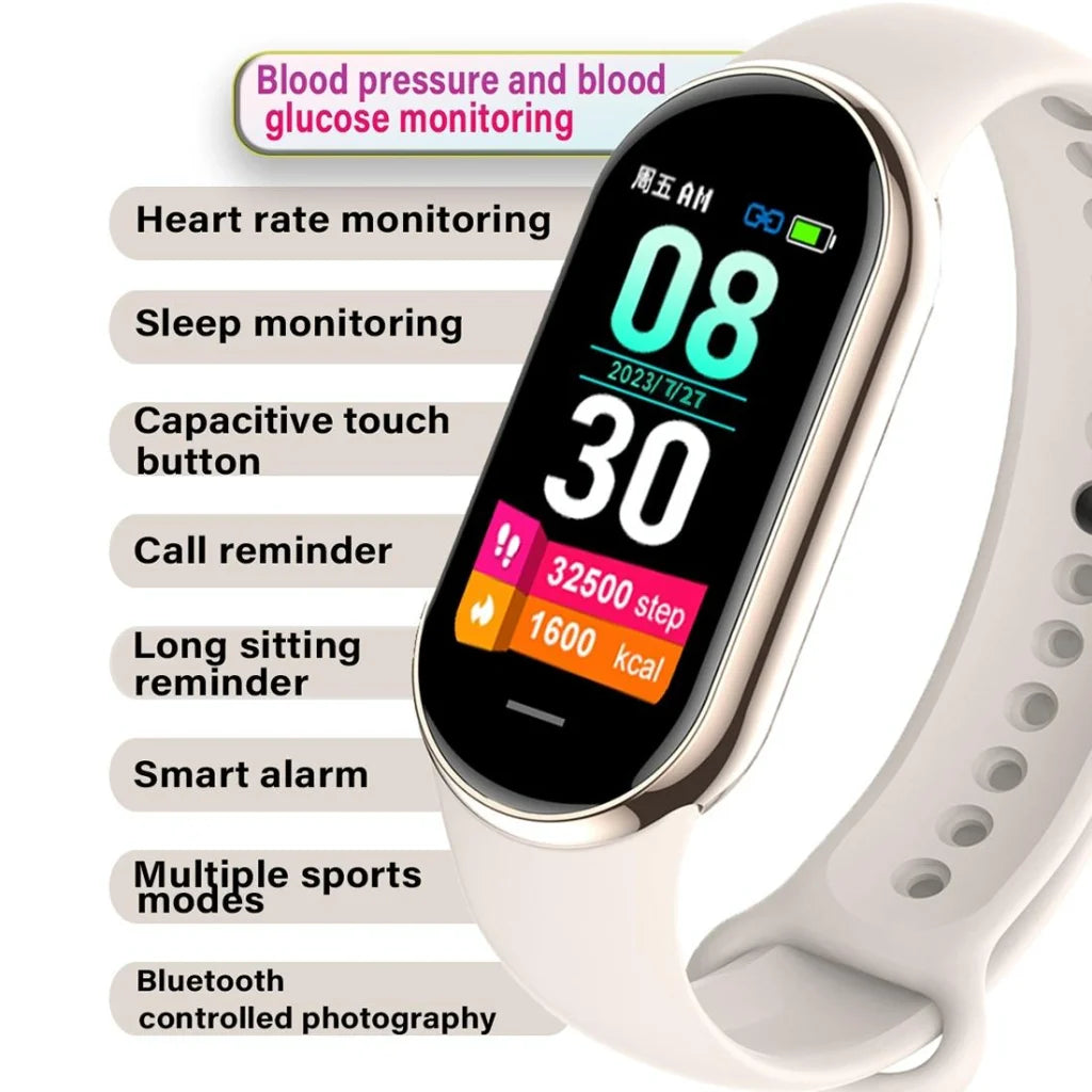 Waterproof Smart Watch With Heart Bp Oxygen And Sugar