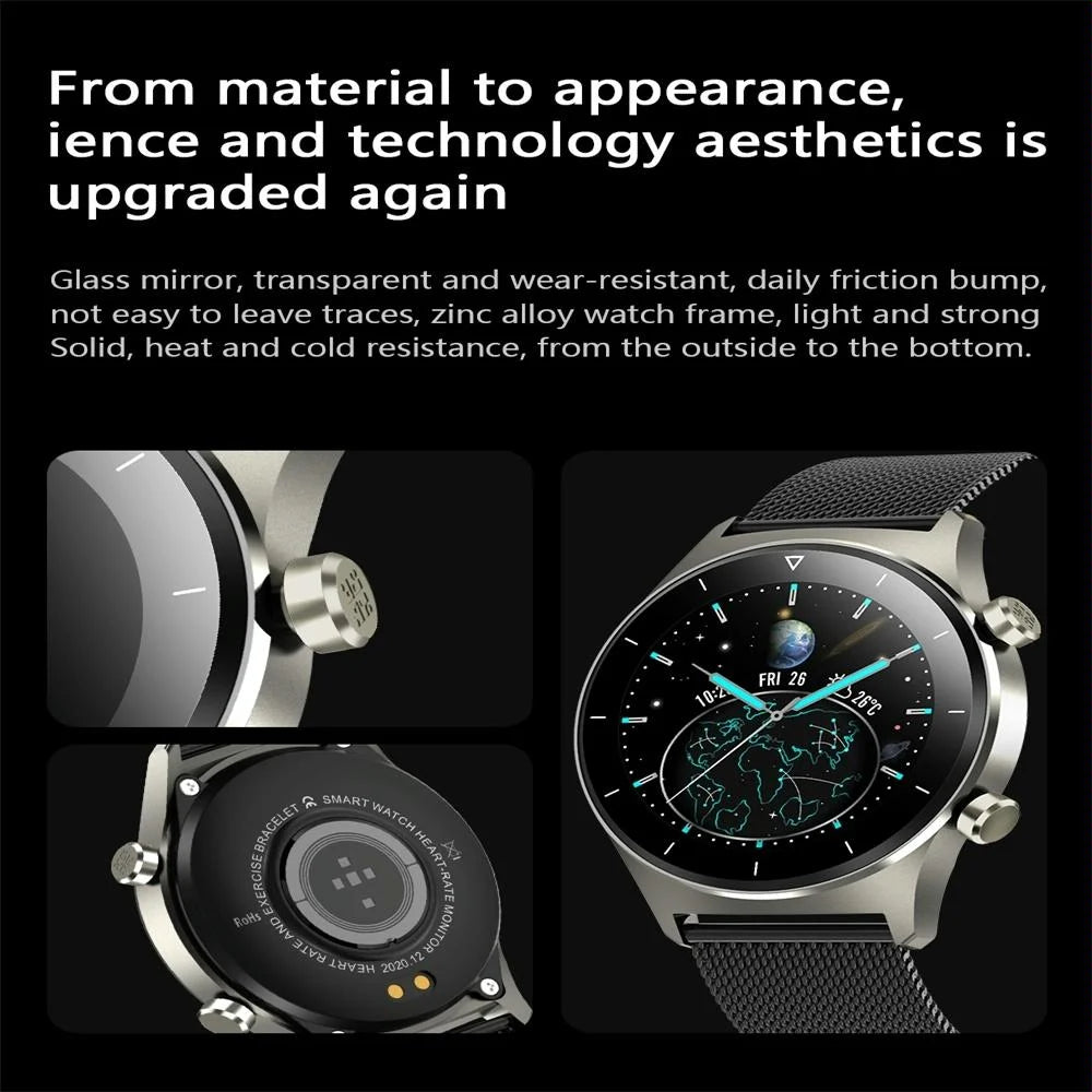 Waterproof Smart Watch With Heart / Bp / Oxygen / Sleep