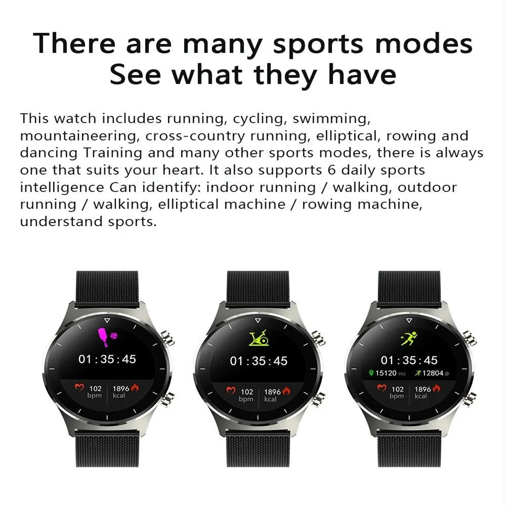 Waterproof Smart Watch With Heart / Bp / Oxygen / Sleep