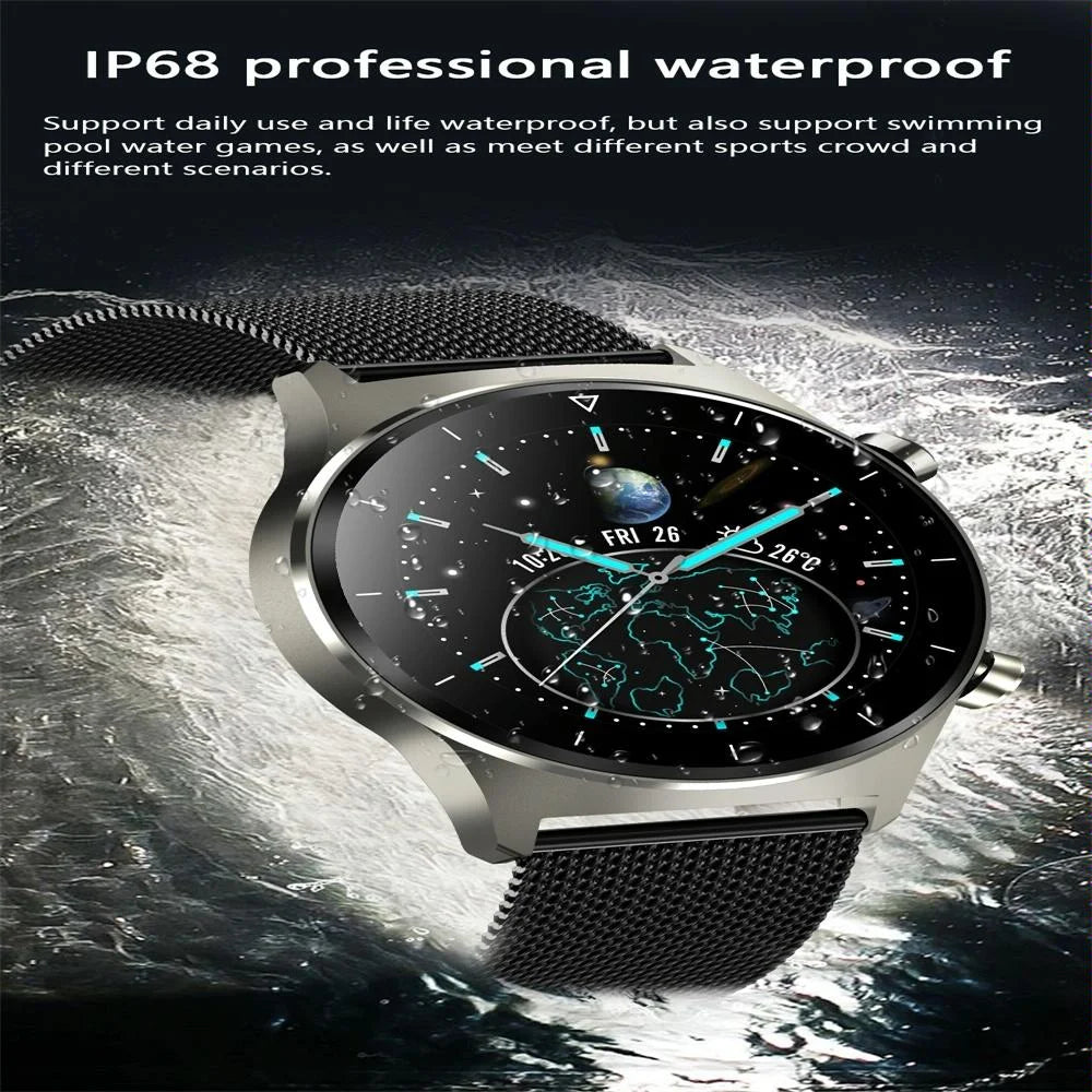 Waterproof Smart Watch With Heart / Bp / Oxygen / Sleep