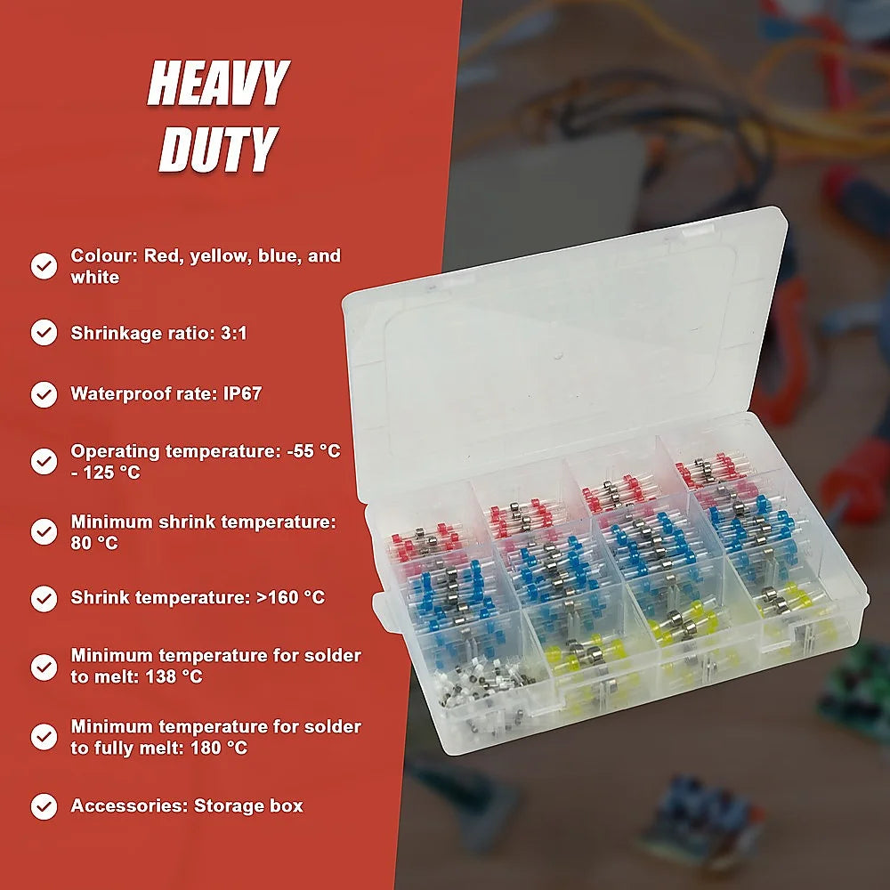 Waterproof Solder Seal Sleeve 250PCS Heat Shrink Butt Wire