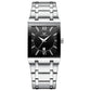 Waterproof Square Men Watch with Calendar - 50m - Full Gold