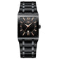 Waterproof Square Men Watch with Calendar - 50m - Full Gold