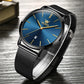 Waterproof Steel Strap Men Quartz Watch - Business Style