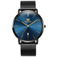 Waterproof Steel Strap Men Quartz Watch - Business Style