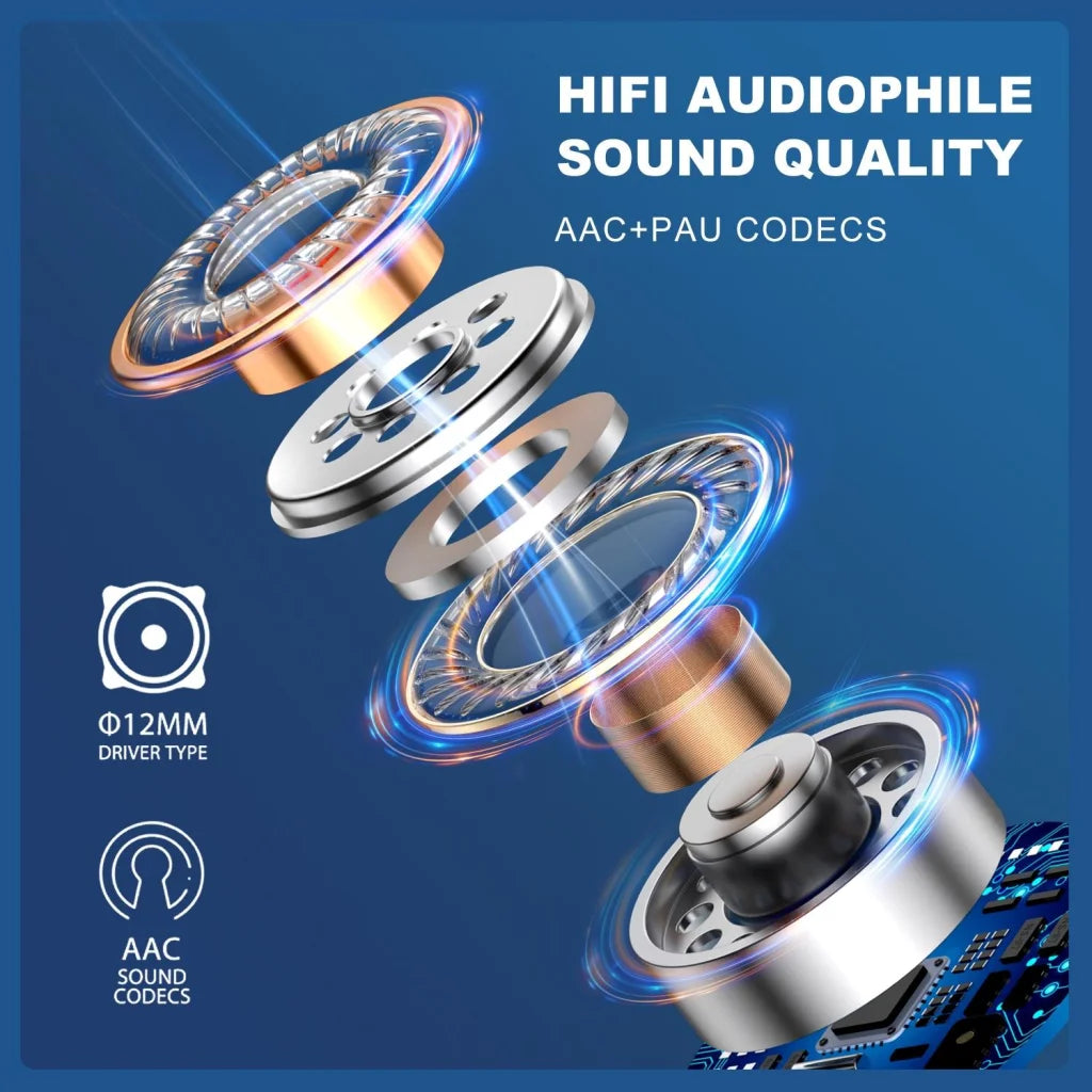 Waterproof t & g Wireless 9d Stereo Headphones with Led