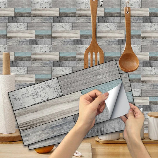 Waterproof Tiles Wallpaper Stickers Bathroom Kitchen Timber