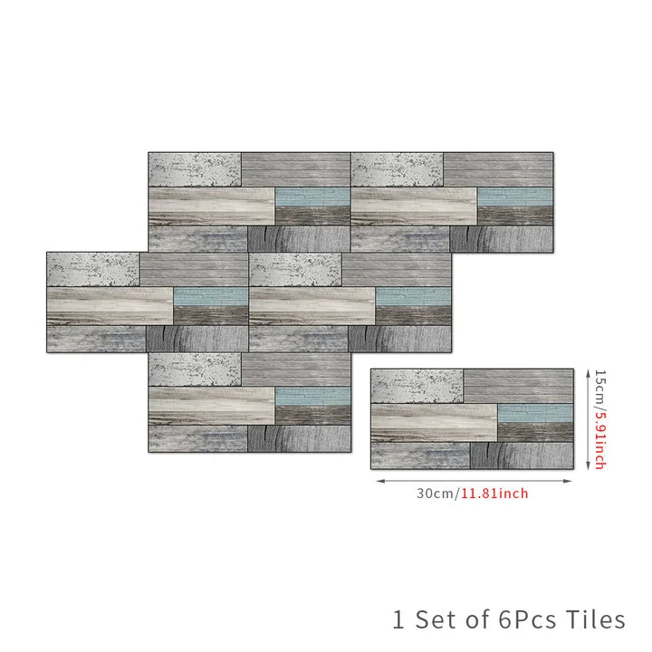 Waterproof Tiles Wallpaper Stickers Bathroom Kitchen Timber