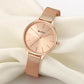 Waterproof Women Quartz Watch with Steel Strap - Casual