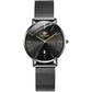 Waterproof Women Quartz Watch with Steel Strap - White