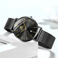 Waterproof Women Quartz Watch with Steel Strap - White