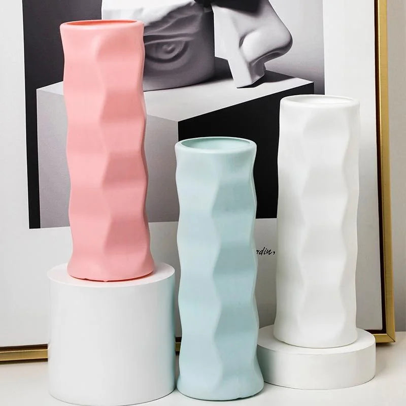 Wave Drop-proof Imitation Porcelain Vase - Simple Home