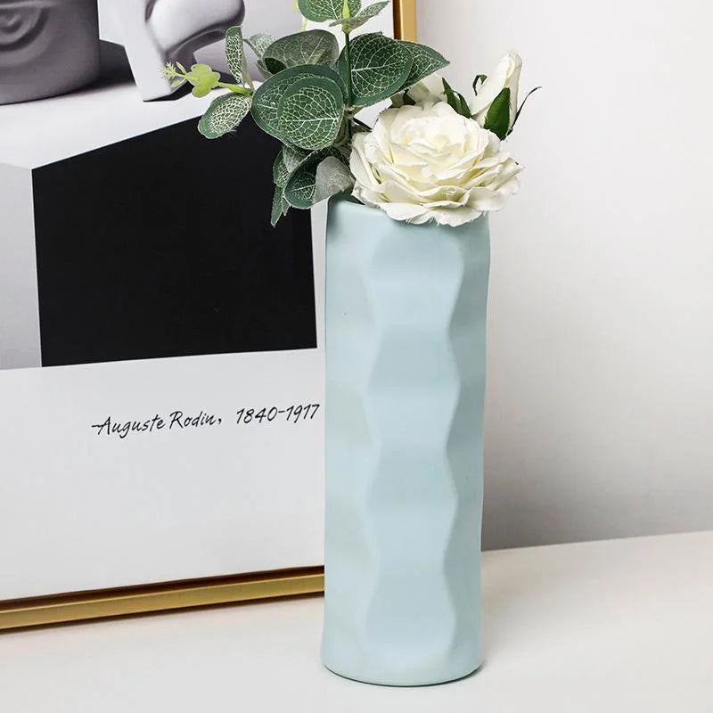 Wave Drop-proof Imitation Porcelain Vase - Simple Home