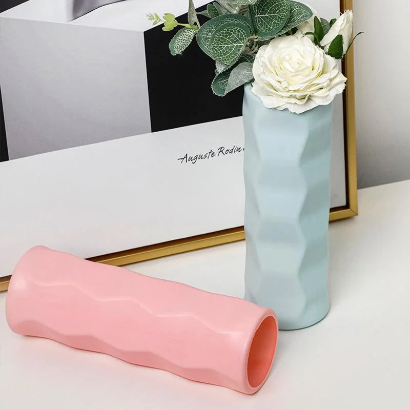 Wave Drop-proof Imitation Porcelain Vase - Simple Home
