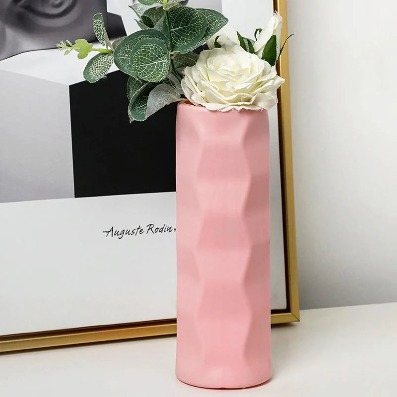 Wave Drop-proof Imitation Porcelain Vase - Simple Home