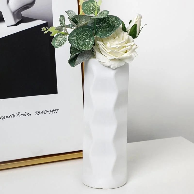 Wave Drop-proof Imitation Porcelain Vase - Simple Home
