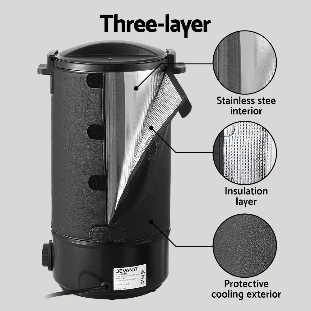10l wax melter candle with shape details and included parts