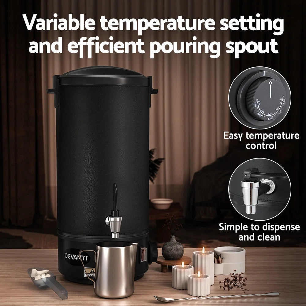 Wax melter candle with shape details and included parts