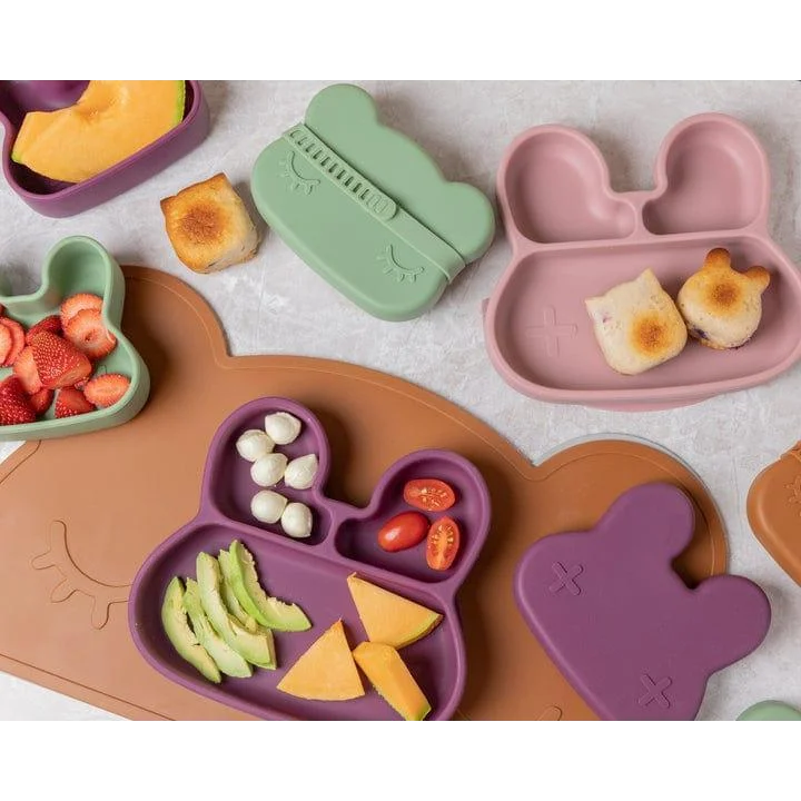 We Might Be Tiny Bunny Stickie Plate Plum-1973194214237933570