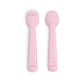 We Might Be Tiny Feedie Fork Spoon Set- Powder Pink-1973194214430871553