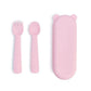 We Might Be Tiny Feedie Fork Spoon Set- Powder Pink-1973194214430871552