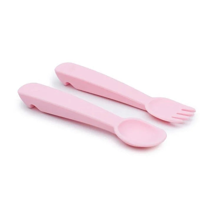 We Might Be Tiny Feedie Fork Spoon Set- Powder Pink-1973194214430871554