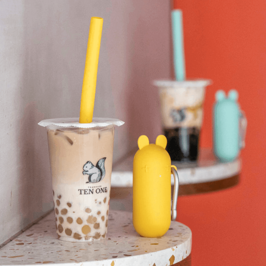 We Might Be Tiny Keepie Bubble Tea Straw Yellow