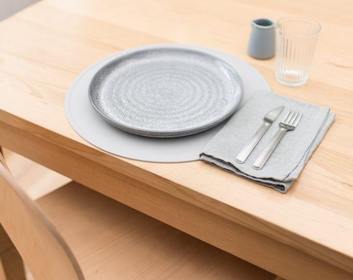 We Might Be Tiny Round Placie? Silicone Placemat Grey
