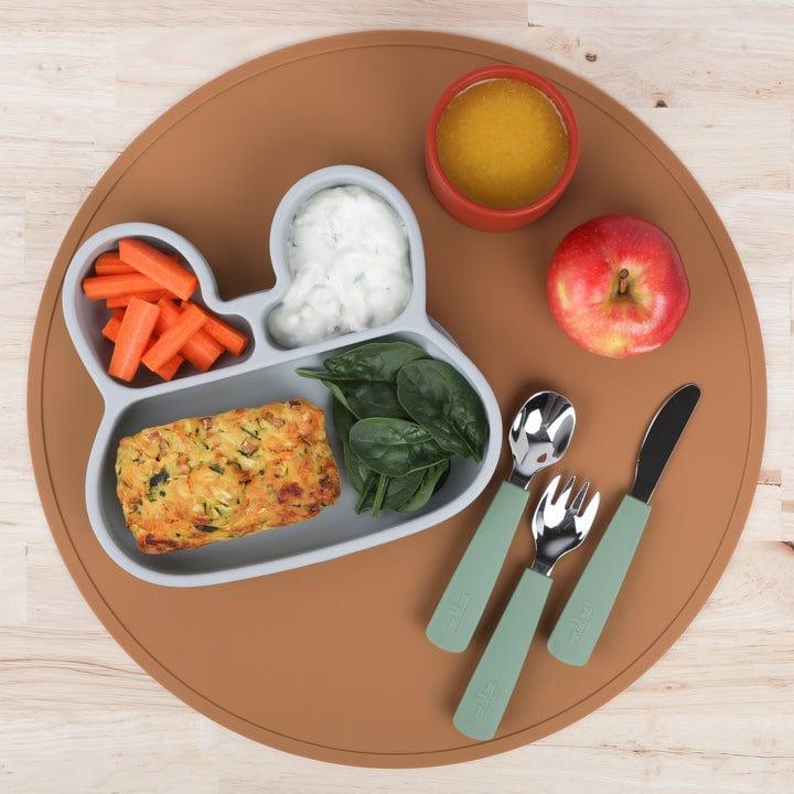 We Might Be Tiny Round Placie? Silicone Placemat Grey