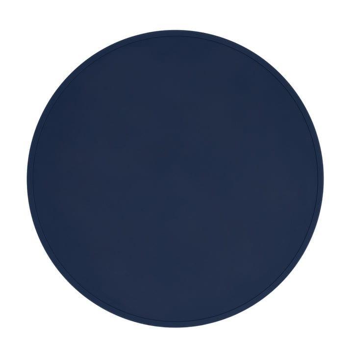 We Might Be Tiny Round Placie? Silicone Placemat Navy