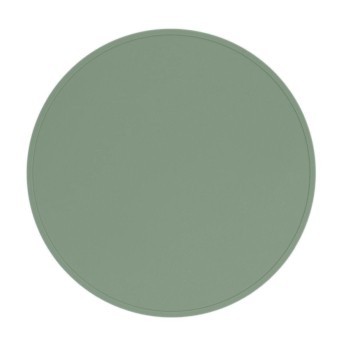 We Might Be Tiny Round Placie? Silicone Placemat Navy